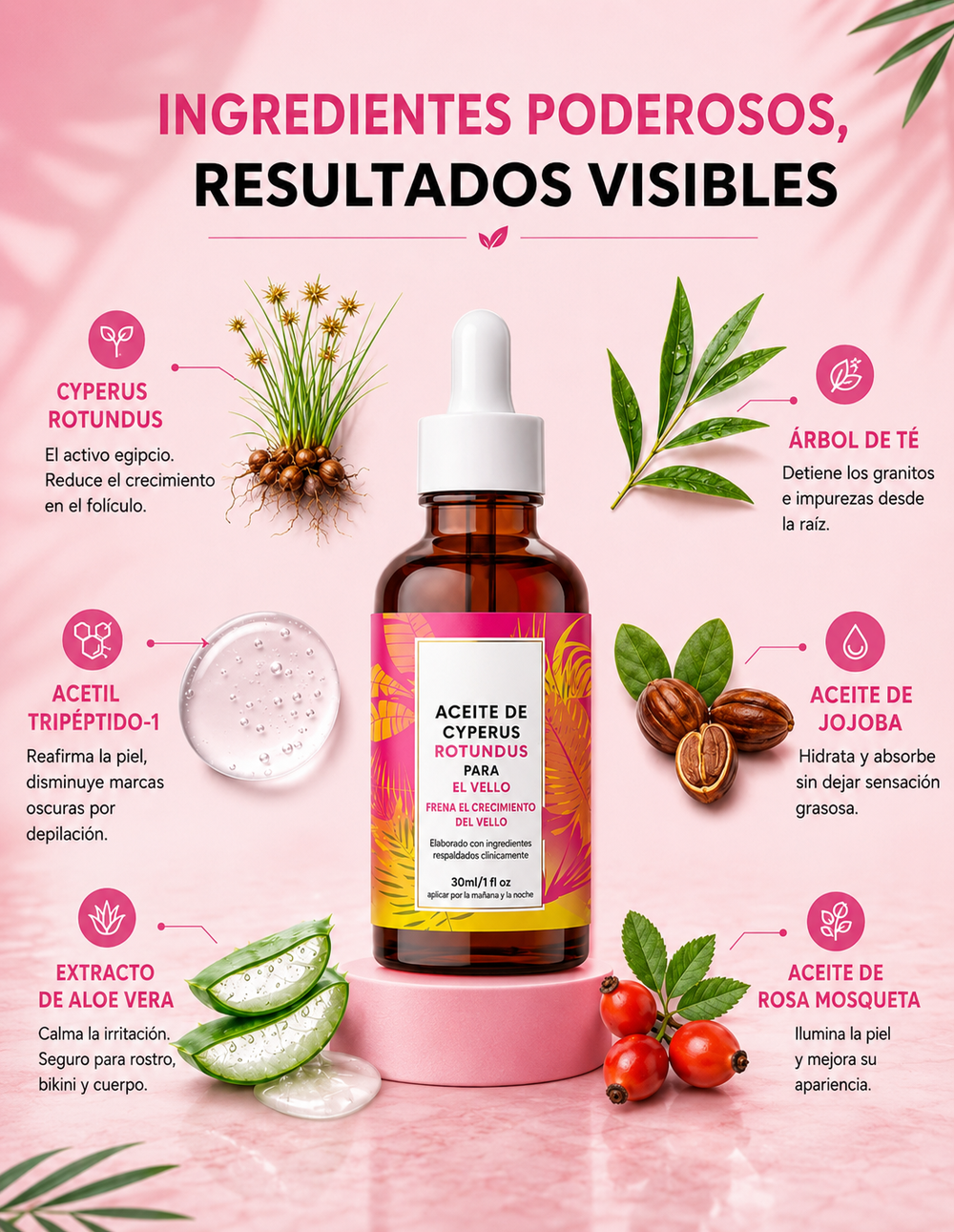 Aceite de Cyperus Rotundus — Reductor de Vello 7