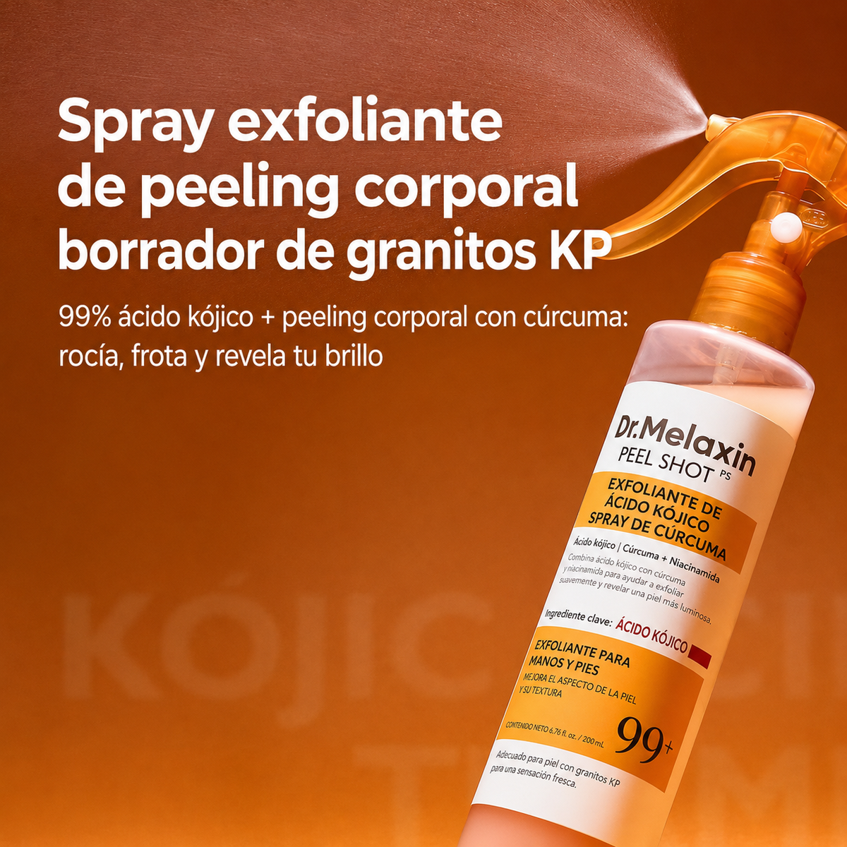 Spray exfoliante peeling corporal Dr.Melaxin