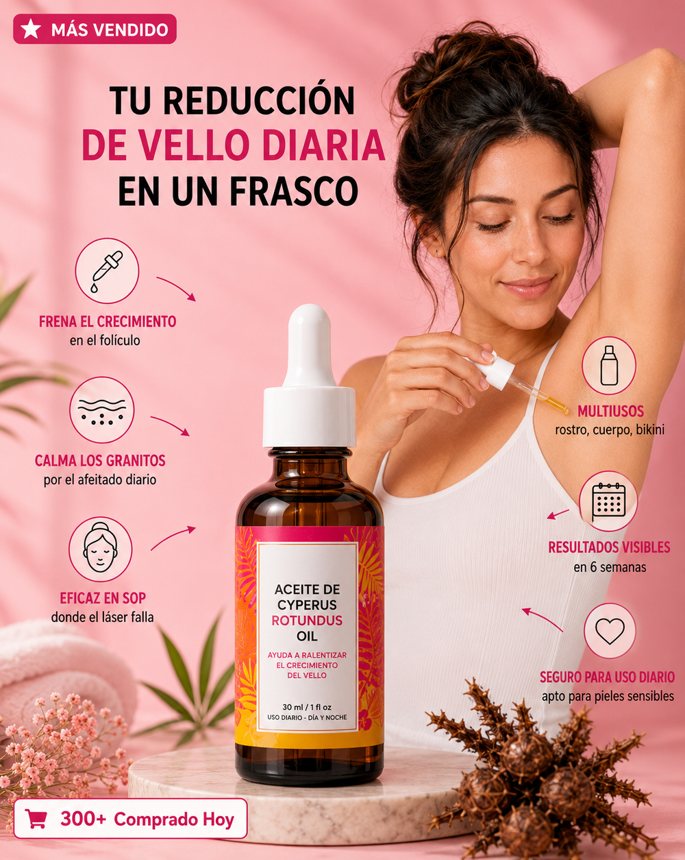 Aceite de Cyperus Rotundus — Reductor de Vello 2